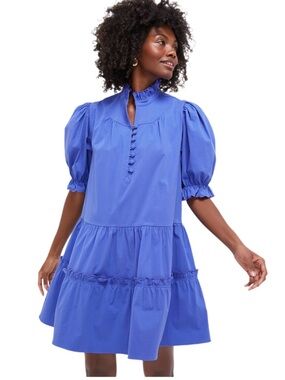 Tuckernuck Pomander Place Azure Blue Selena Mini Dress M NWT